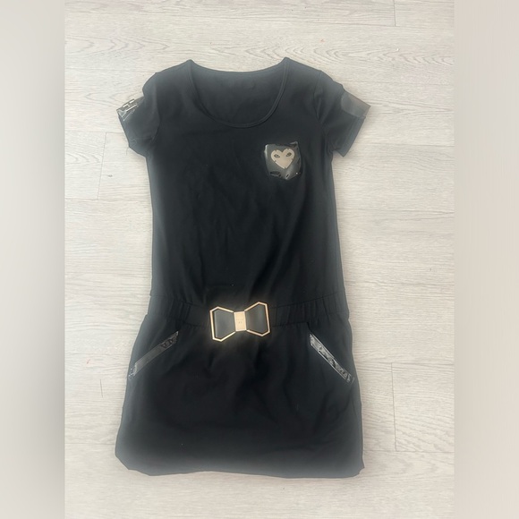 Elisabetta Franchi Shirt Dress Bow and Heart Detail Size M - Picture 1 of 5